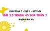 Giải bài 3.5 trang 45 Toán 7 Tập 1 SGK Kết nối tri thức